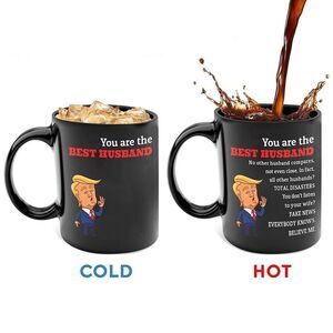 Trump Mug Cup Maga Husband Color Changing Coffee Top Best Black Funny 11oz. NEW